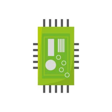 Microchip hardware component computer イラスト素材