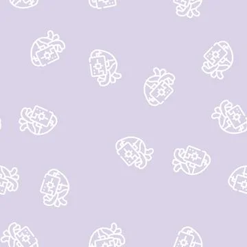 Microchip for heart line vector seamless pattern Stock Illustration