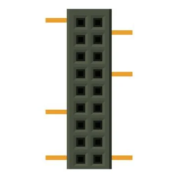 Microchip icon, cartoon style Stock Illustration