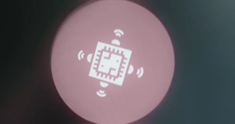 Microchip icon, Central Processing Unit Stock Footage 314730872