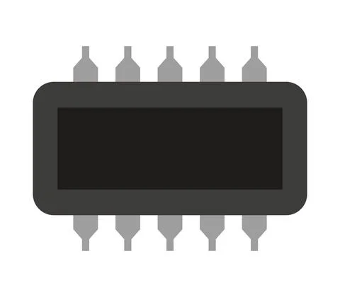 Microchip icon illustrated in vector on white background Stock Illustration
