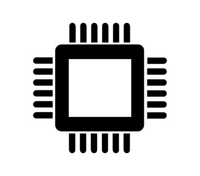 Microchip icon illustrated in vector on white background Stock Illustration