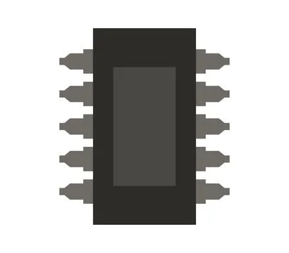 Microchip icon illustrated in vector on white background 스톡 일러스트