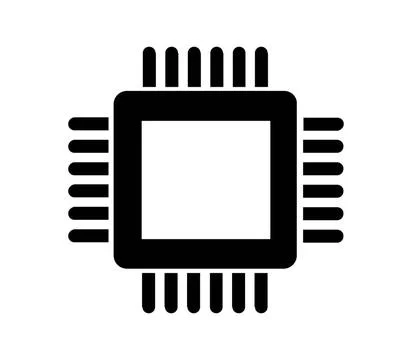 Microchip icon illustrated in vector on white background microchip icon il... 스톡 사진