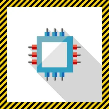 Microchip icon 스톡 일러스트