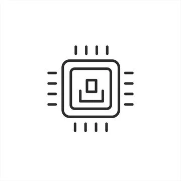 Microchip Icon Stock Illustration