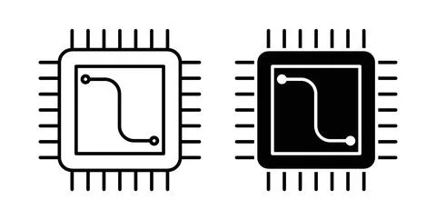 Microchip icon Illustration designs pack for Web Ilustración de archivo