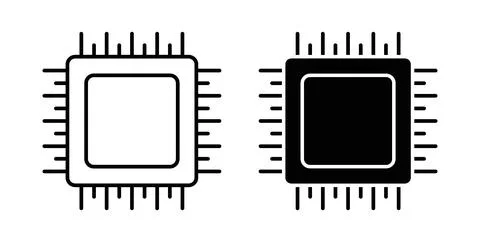 Microchip icon Illustration designs pack for Web Ilustración de archivo