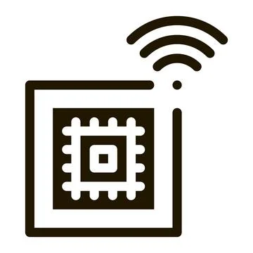 Microchip Icon Vector Glyph Illustration Illustrazione stock