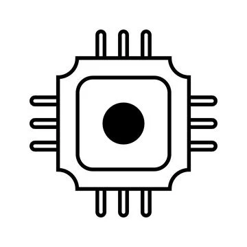 Microchip icon vector Stock Illustration