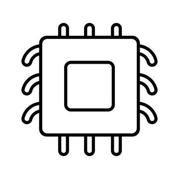 Microchip icon vector Stock Illustration