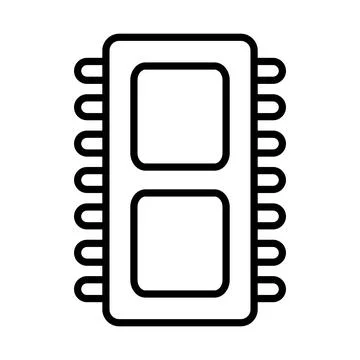 Microchip icon vector Stock Illustration