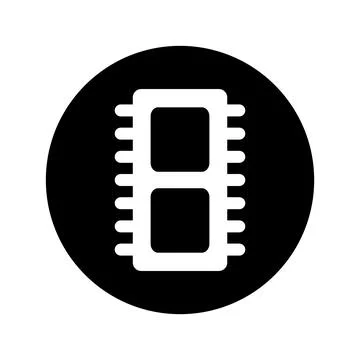 Microchip icon vector Stock Illustration