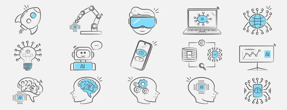 Microchip icons in Thin line black color. flat simple vector symbols illustra Stock Illustration