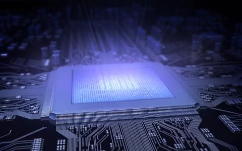 Microchip Stock Illustration