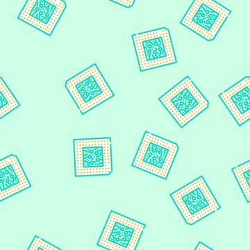 Microchip industry 3 vector seamless pattern イラスト素材