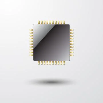 Microchip isolated Stock Illustration