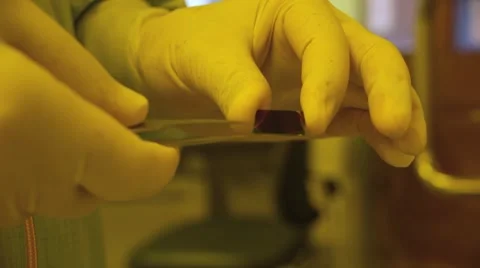 Microchip in a lab Stock Footage 61003087