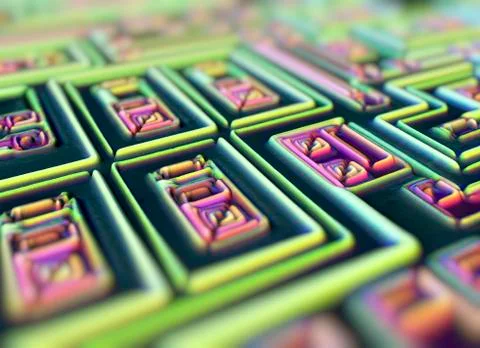 Microchip, light micrograph Foto stock