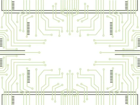 Microchip line technology and space abstract background Stock Illustration