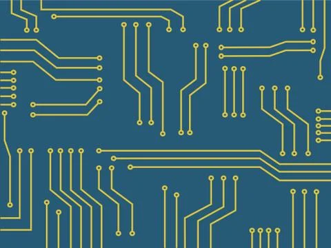 Microchip line technology symbol abstract background Stock Illustration