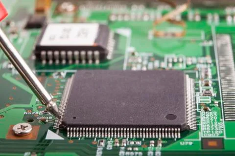 Microchip measurment Stock Photos