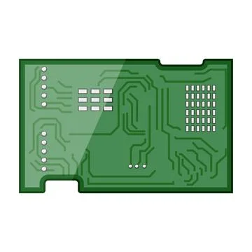 Microchip microcontroller cartoon vector illustration Illustrazione stock