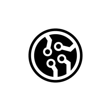 Microchip, Microprocessor, Microscheme Flat Vector Icon Stock Illustration