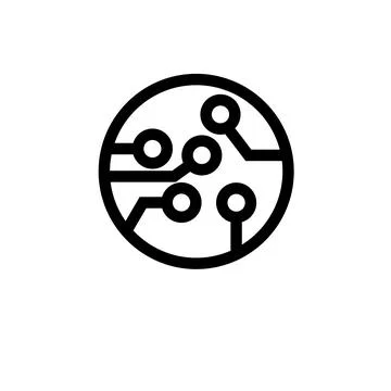 Microchip, Microprocessor, Microscheme Solid Flat Vector Icon Isolated on Whi Stock Illustration