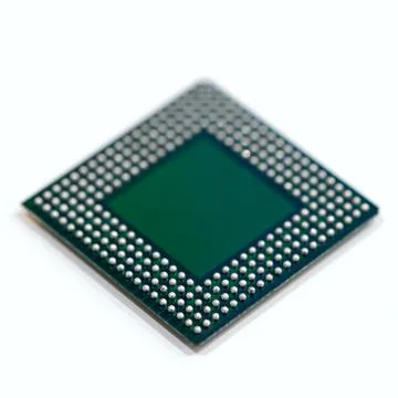 Microchip or chip isolated on white background. 스톡 사진