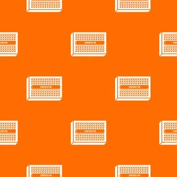 Microchip pattern vector orange 스톡 일러스트