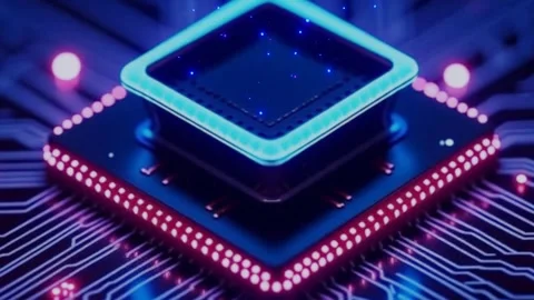 Microchip pcb 10 seconds animation 库存影片 334714522