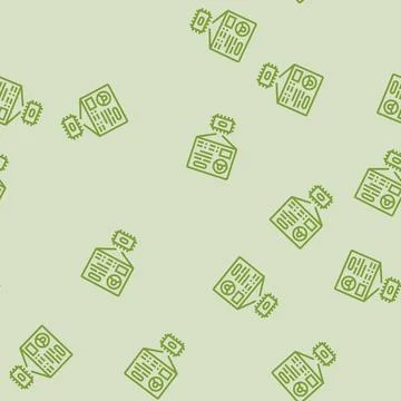 Microchip with personalized data line seamless pattern Illustrazione stock