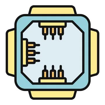 Microchip processor circuit board representing digital technology innovation Illustrazione stock