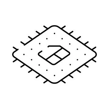 Microchip processor component representing computer technology and digital .. Ilustración de archivo