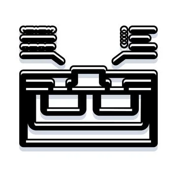 Microchip processor diagram icon representing technology Stock Illustration