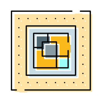 Microchip processor electronics hardware for computing technology concept Stockillustratie