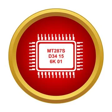 Microchip processor integrated circuit technology system icon イラスト素材