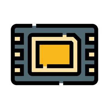 Microchip processor integrated circuit technology concept Stock Illustration