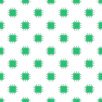 Microchip processor seamless pattern representing technology and circuits イラスト素材