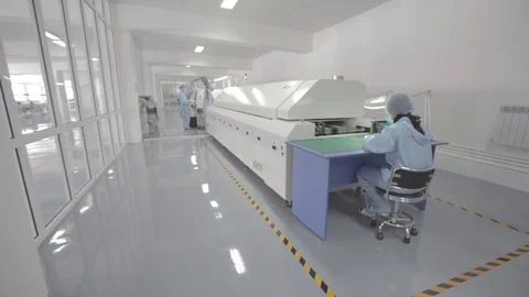 Microchip production and testing Stock Footage 84883853