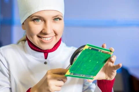 Microchip production factory Foto stock