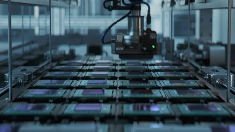 Microchip Production Process. Stock Footage 241484743
