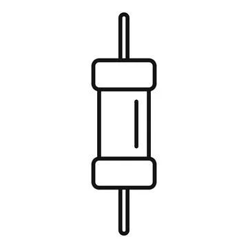 Microchip resistor icon outline vector. Electric circuit Ilustración de archivo