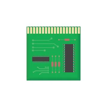 Microchip scheme. Chip isolated minimal icon Stockillustratie