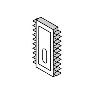 Microchip semiconductor manufacturing isometric icon vector illustration Stock Illustration