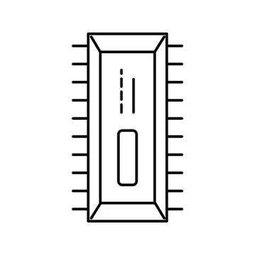 Microchip semiconductor manufacturing line icon vector illustration 스톡 일러스트