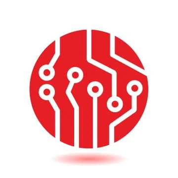 Microchip sign symbol Stock Illustration