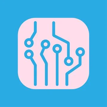 Microchip sign symbol Stock Illustration