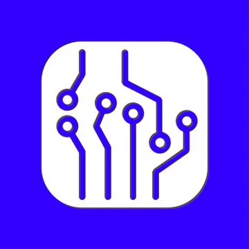 Microchip sign symbol. Illustrazione stock